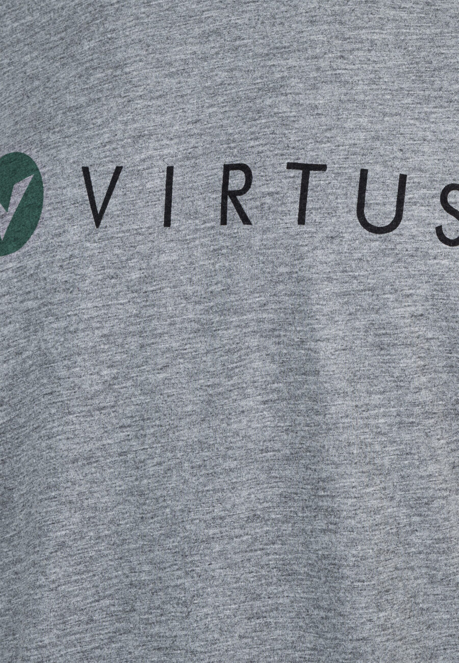 Virtus Edwardo Short Sleeve Logo T-shirt, Mid Grey Mel. - Image 2