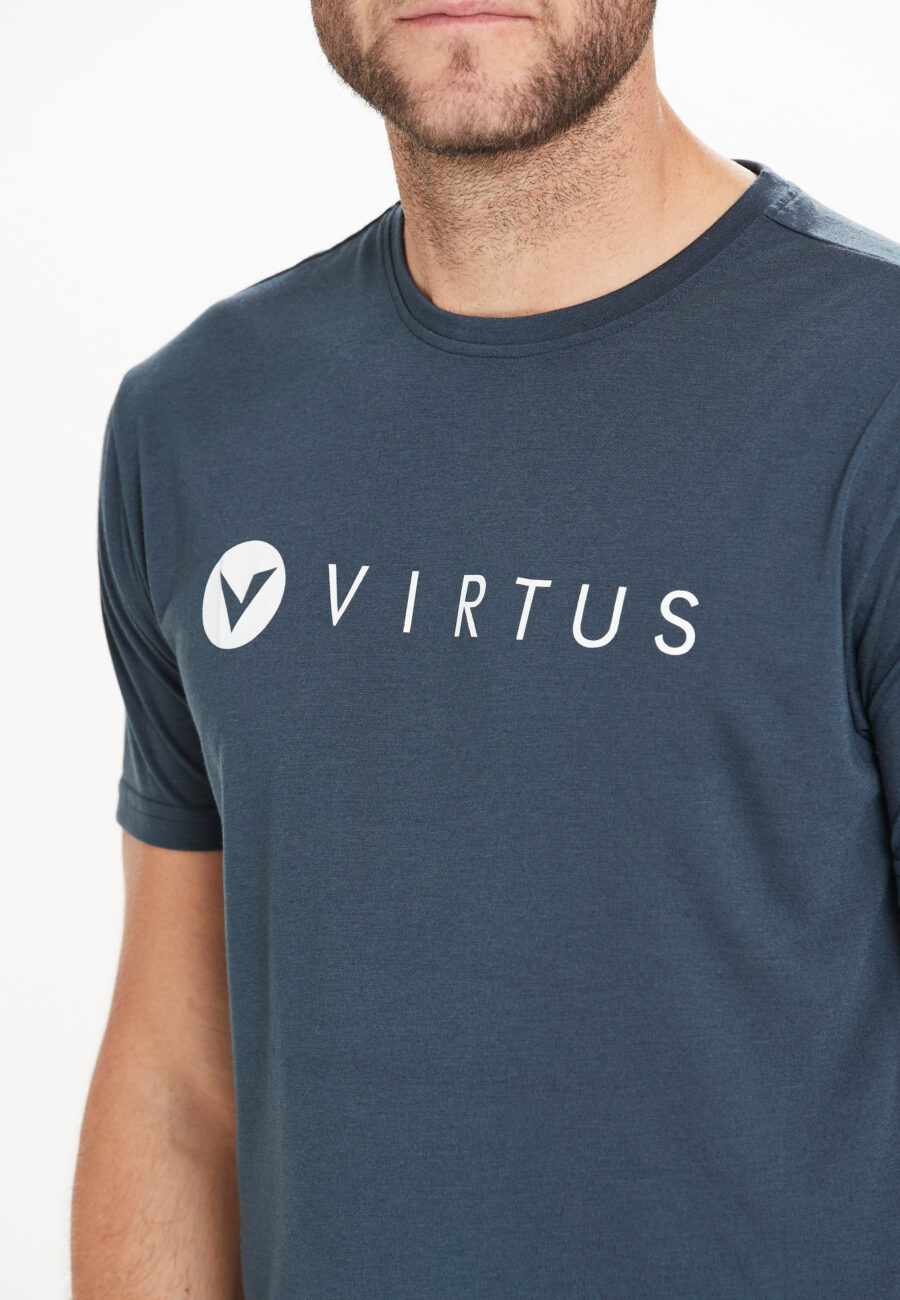 Virtus Edwardo Short Sleeve Logo T-Shirt, Dark Sapphire - Image 5