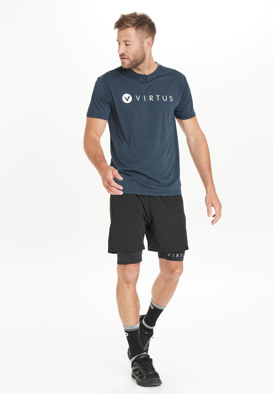 Virtus Edwardo Short Sleeve Logo T-Shirt, Dark Sapphire - Image 4
