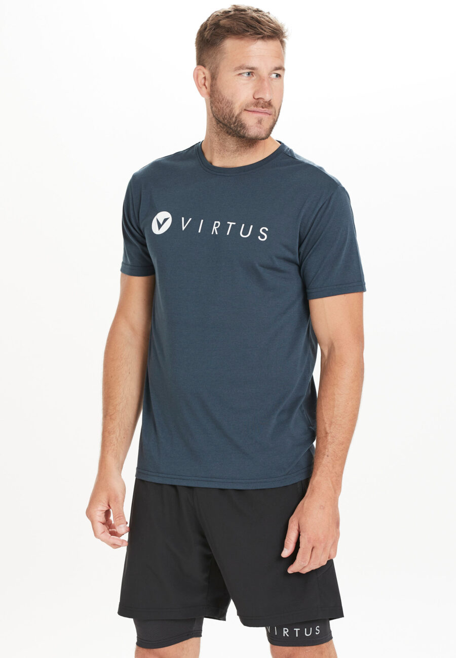Virtus Edwardo Short Sleeve Logo T-Shirt, Dark Sapphire