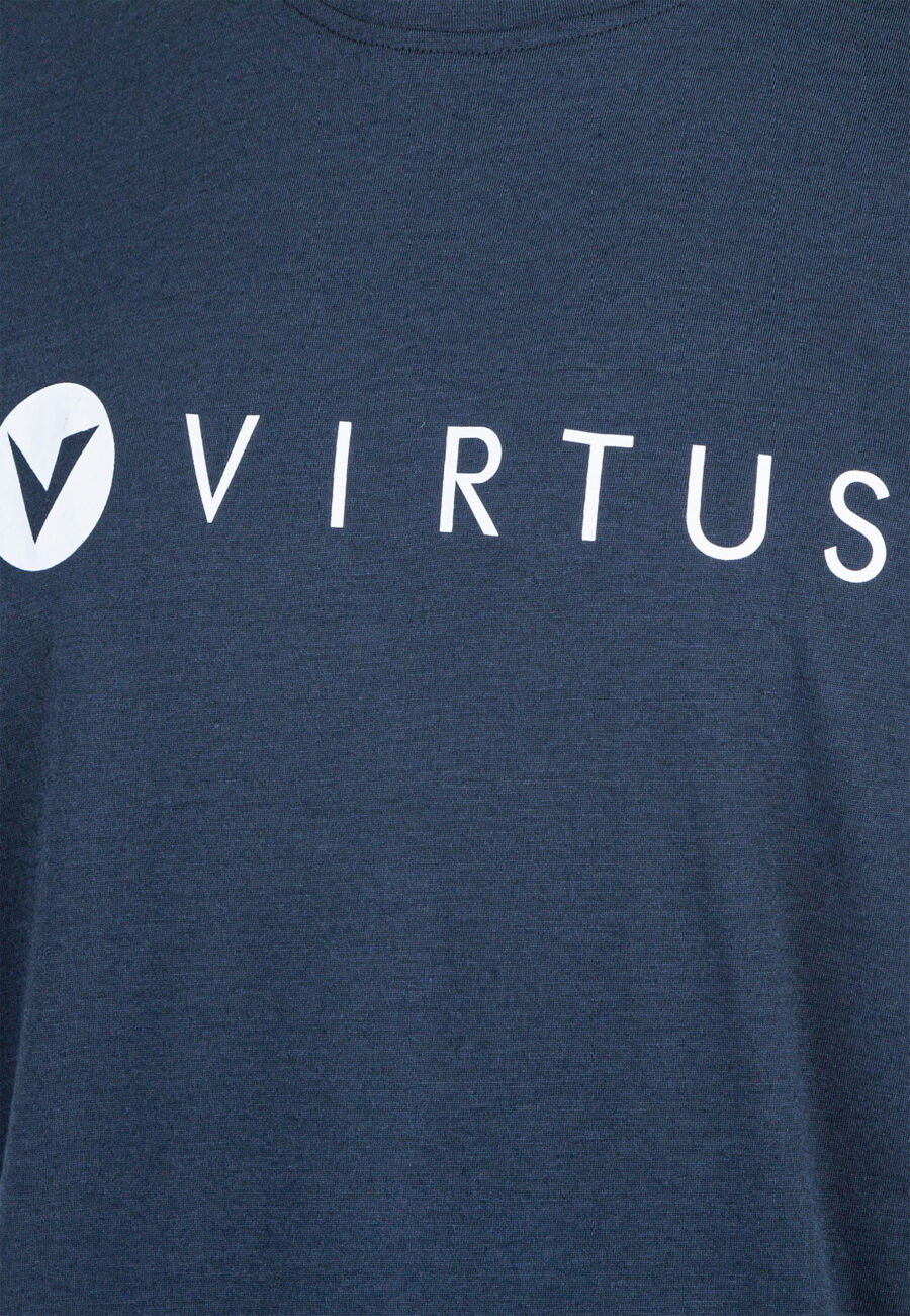 Virtus Edwardo Short Sleeve Logo T-Shirt, Dark Sapphire - Image 6