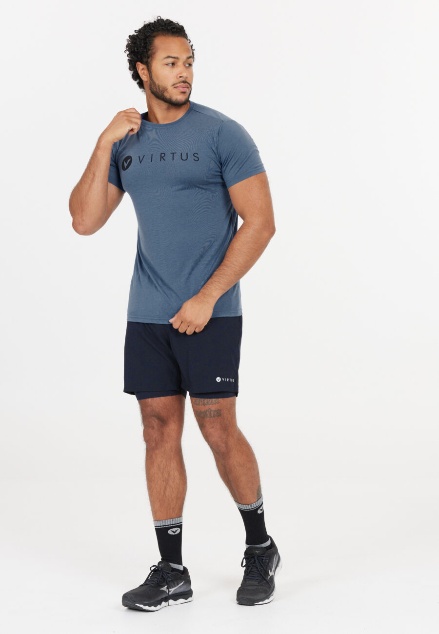 Virtus Edwardo Short Sleeve Logo T-shirt, Bering Sea - Image 4