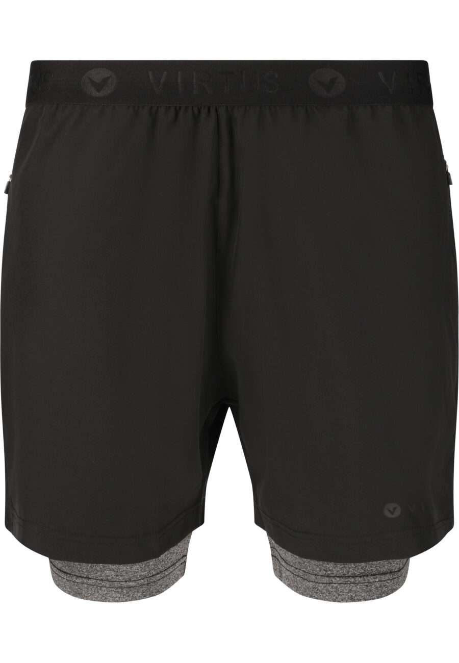 Virtus Dylan Performance 2-in-1 Stretch Shorts, Black - Image 10