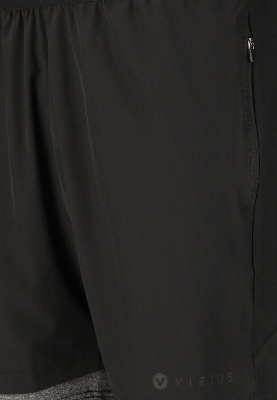 Virtus Dylan Performance 2-in-1 Stretch Shorts, Black - Image 8