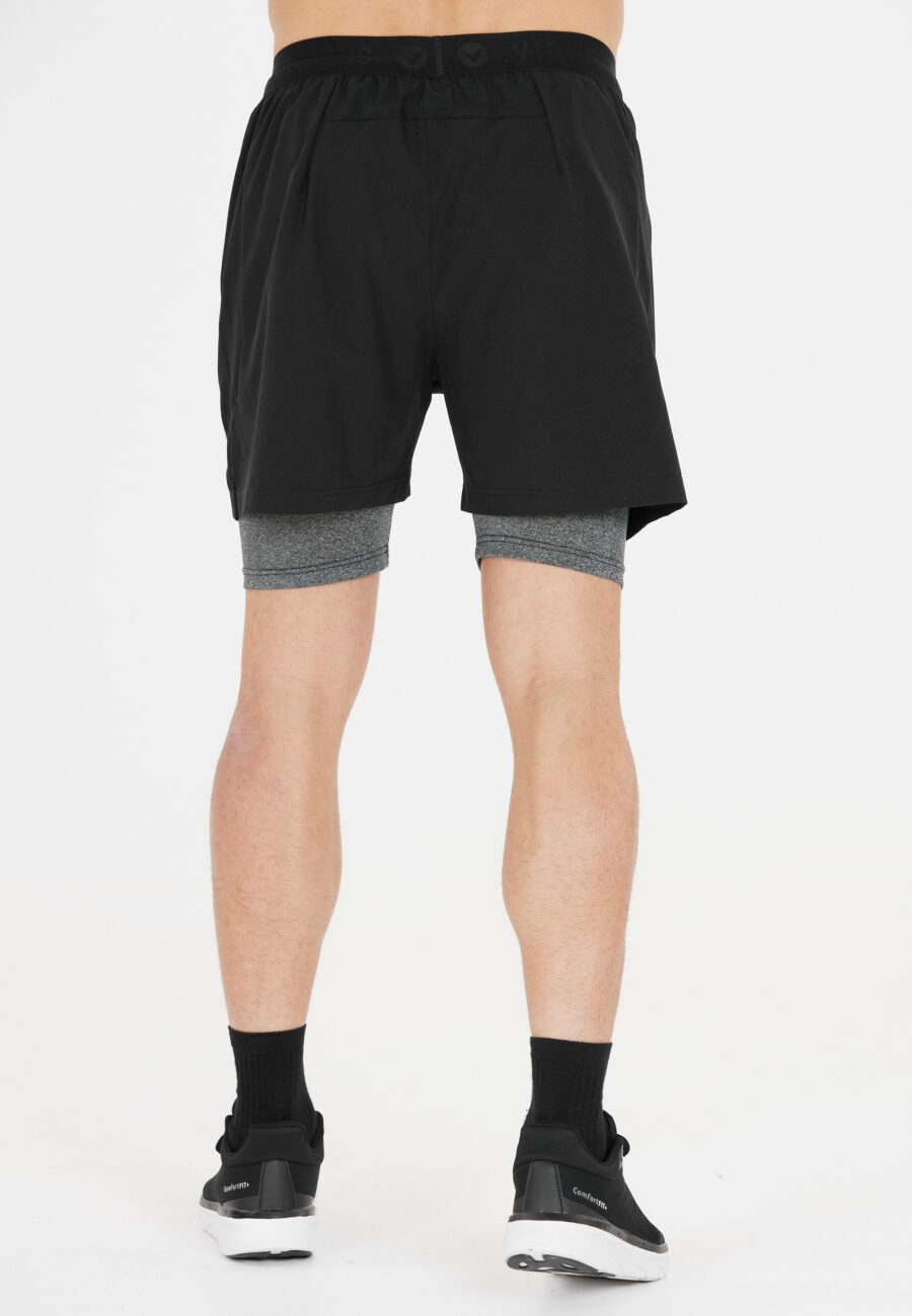 Virtus Dylan Performance 2-in-1 Stretch Shorts, Black - Image 2