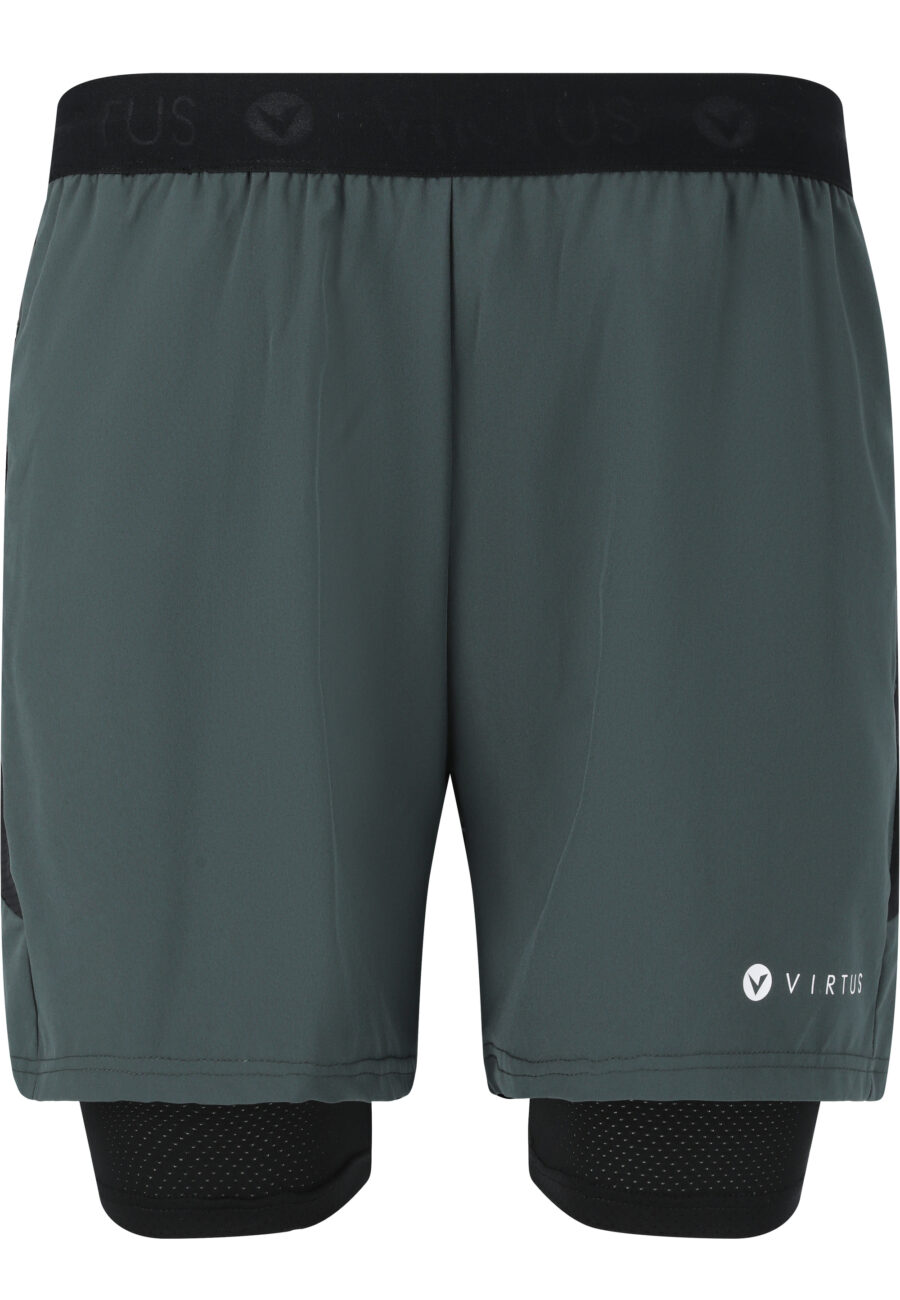 Virtus Dylan Performance 2-in-1 Stretch Shorts, Woodland Gray - Image 11