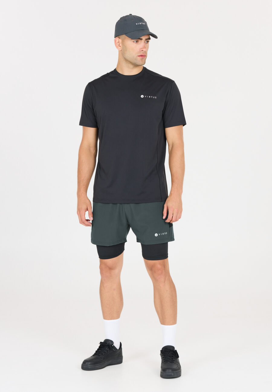 Virtus Dylan Performance 2-in-1 Stretch Shorts, Woodland Gray