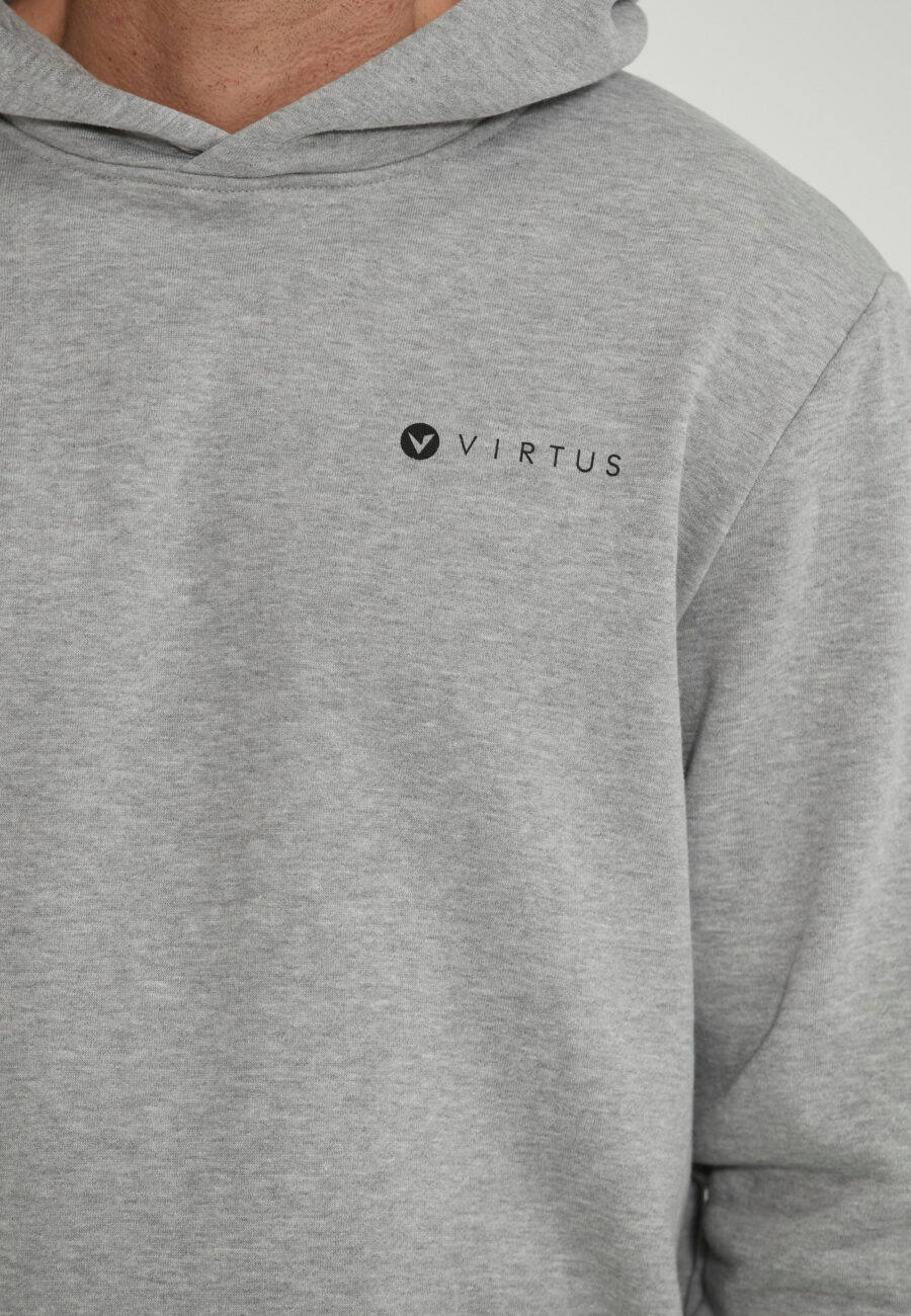 Virtus Kritow Cozy Cotton Blend Hoody, Light Grey Melange - Image 6