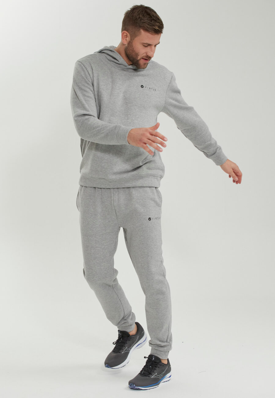 Virtus Kritow Cozy Cotton Blend Hoody, Light Grey Melange - Image 5