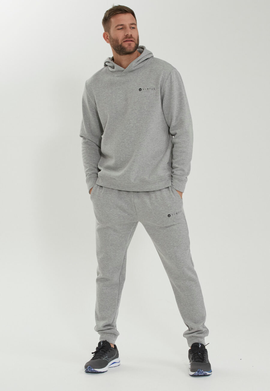 Virtus Kritow Cozy Cotton Blend Hoody, Light Grey Melange