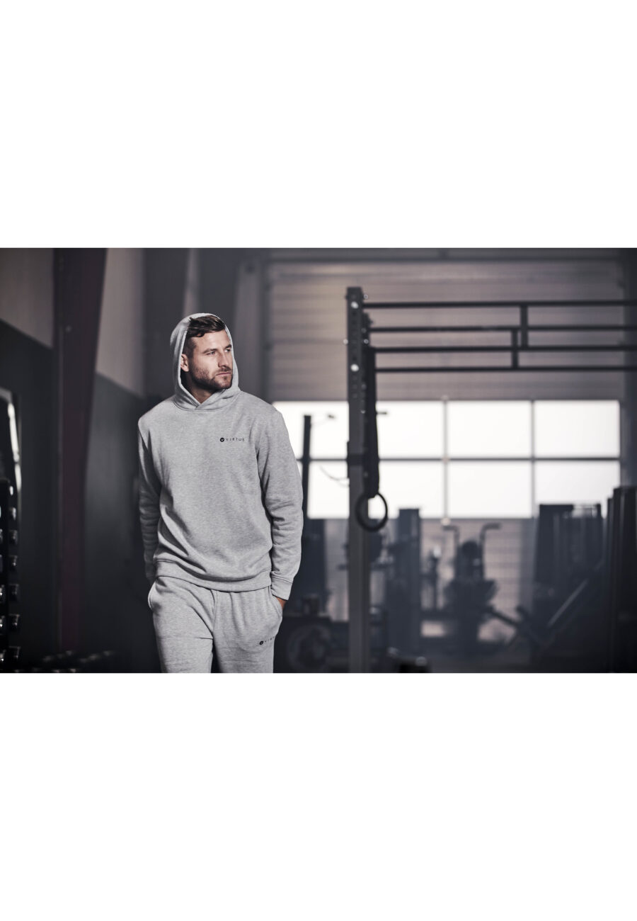 Virtus Kritow Cozy Cotton Blend Hoody, Light Grey Melange - Image 2