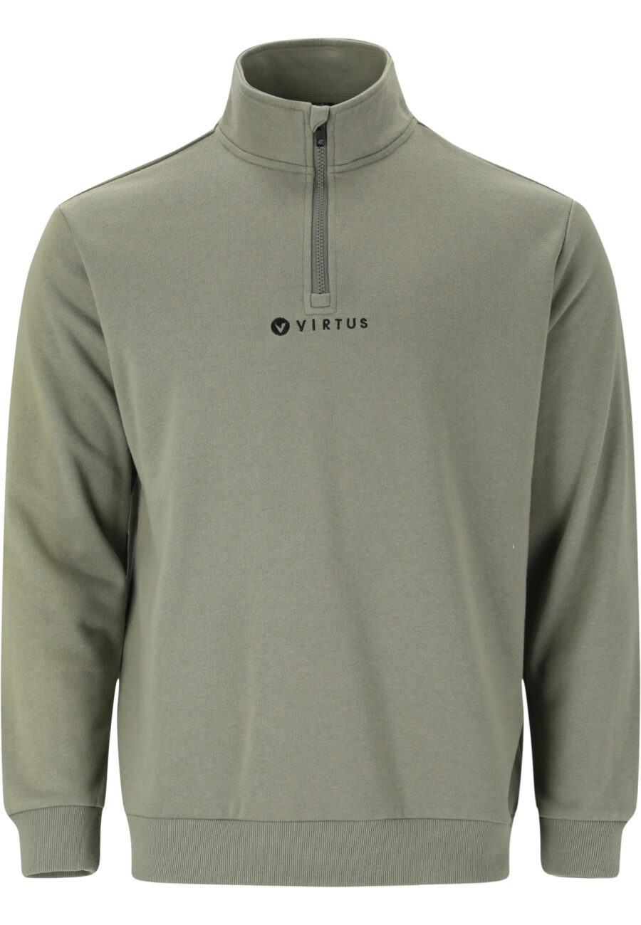 Virtus Hotown Stylish Half Zip Sweatshirt, Smoked Sage - Image 8