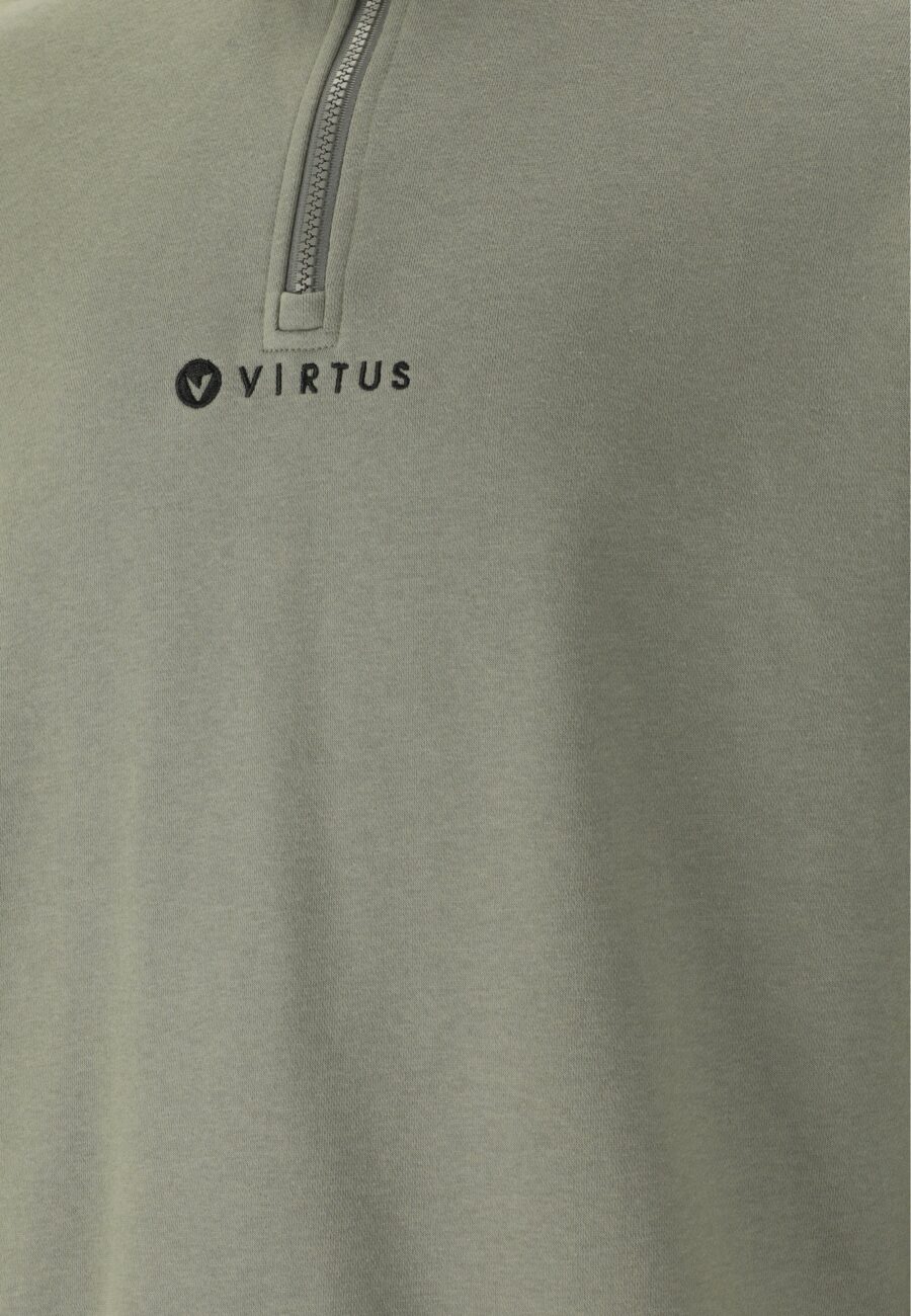 Virtus Hotown Stylish Half Zip Sweatshirt, Smoked Sage - Image 6