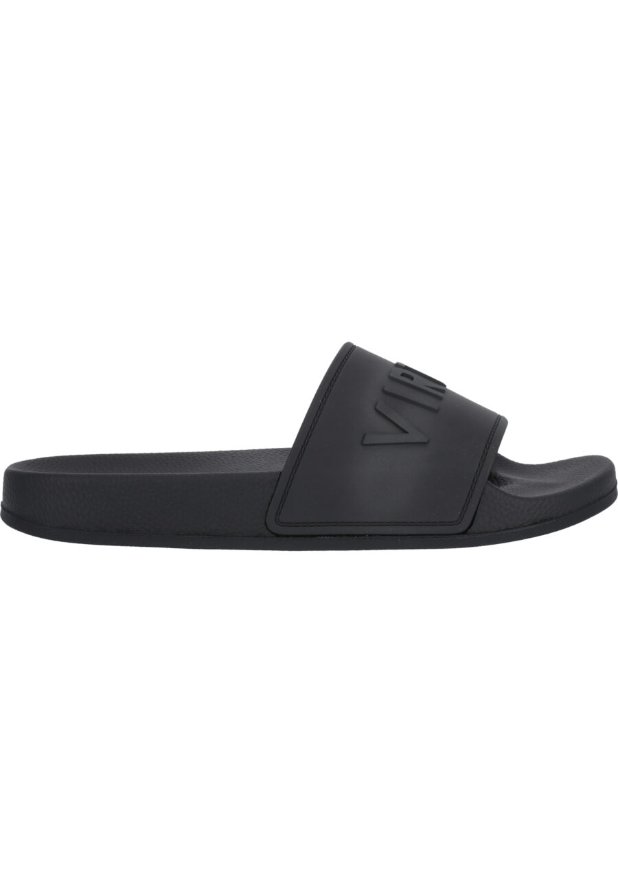 Virtus Sammi Comfortable Rubber Sandals, Black - Image 17