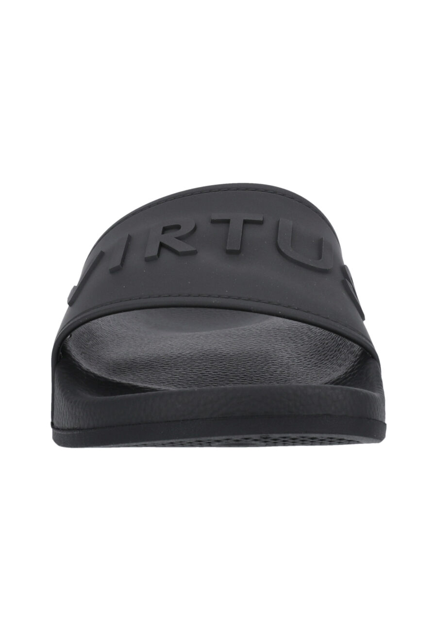 Virtus Sammi Comfortable Rubber Sandals, Black - Image 15