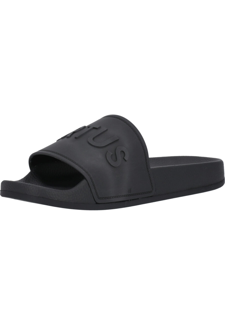 Virtus Sammi Comfortable Rubber Sandals, Black - Image 14