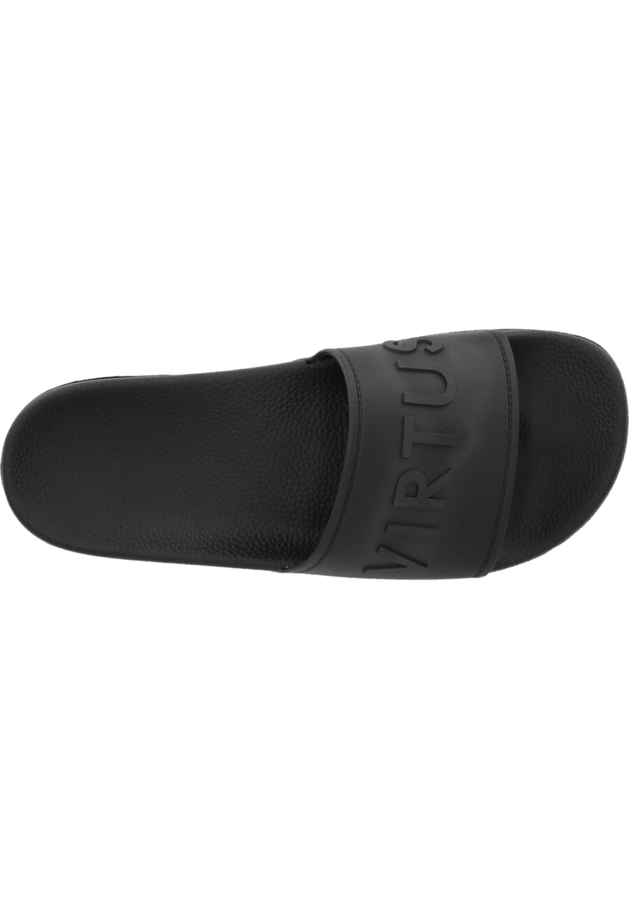 Virtus Sammi Comfortable Rubber Sandals, Black - Image 13