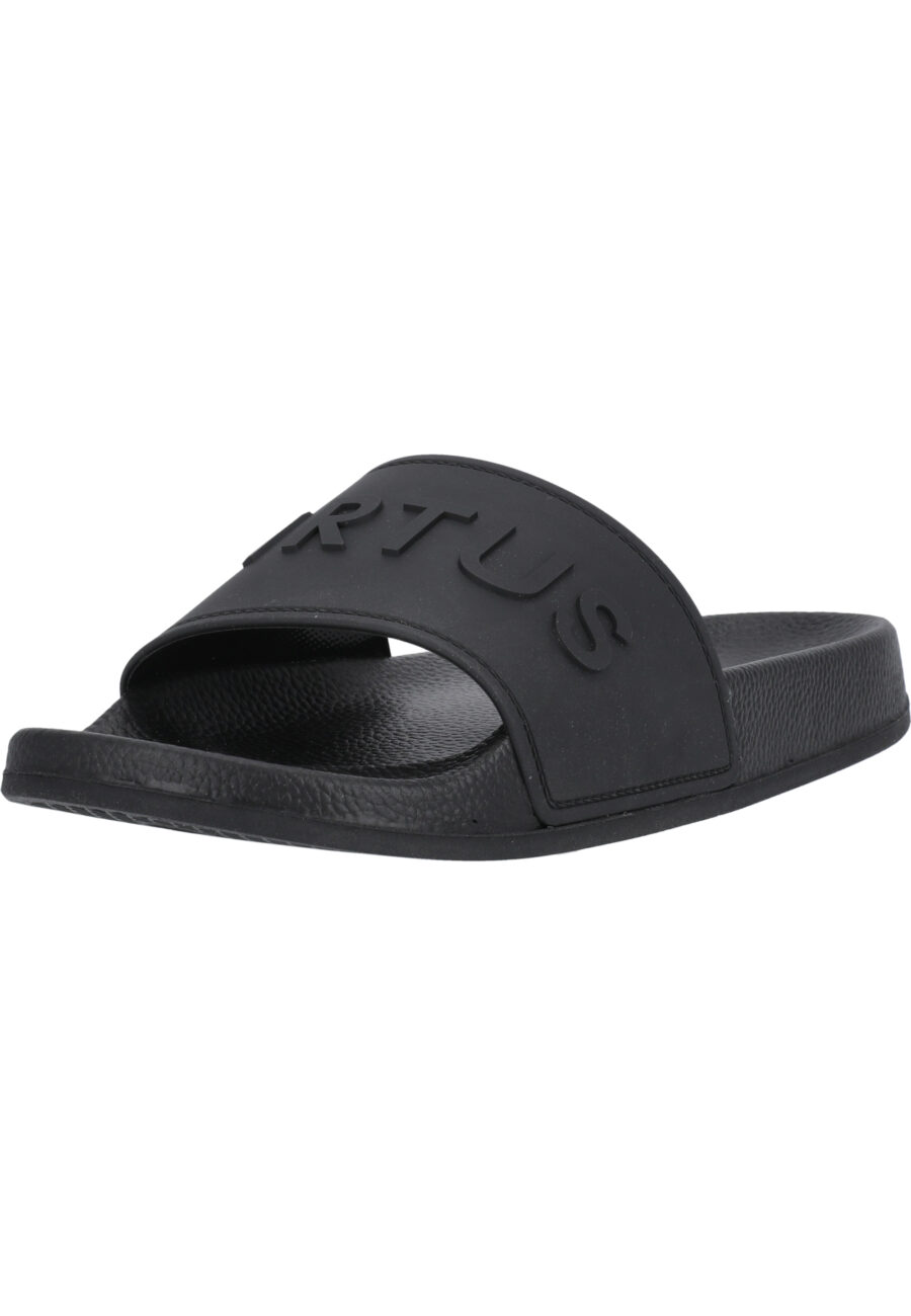 Virtus Sammi Comfortable Rubber Sandals, Black - Image 11