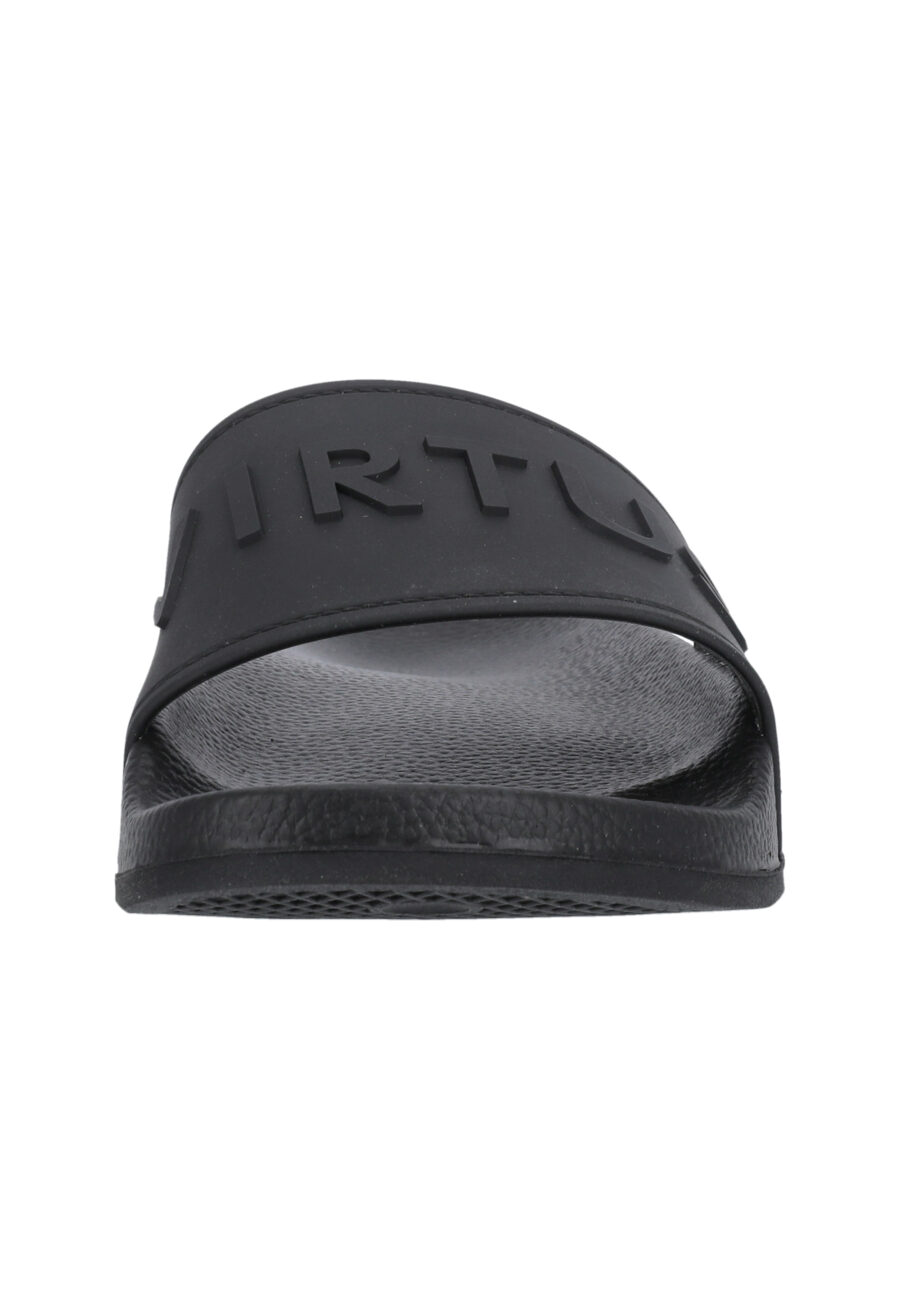 Virtus Sammi Comfortable Rubber Sandals, Black - Image 10