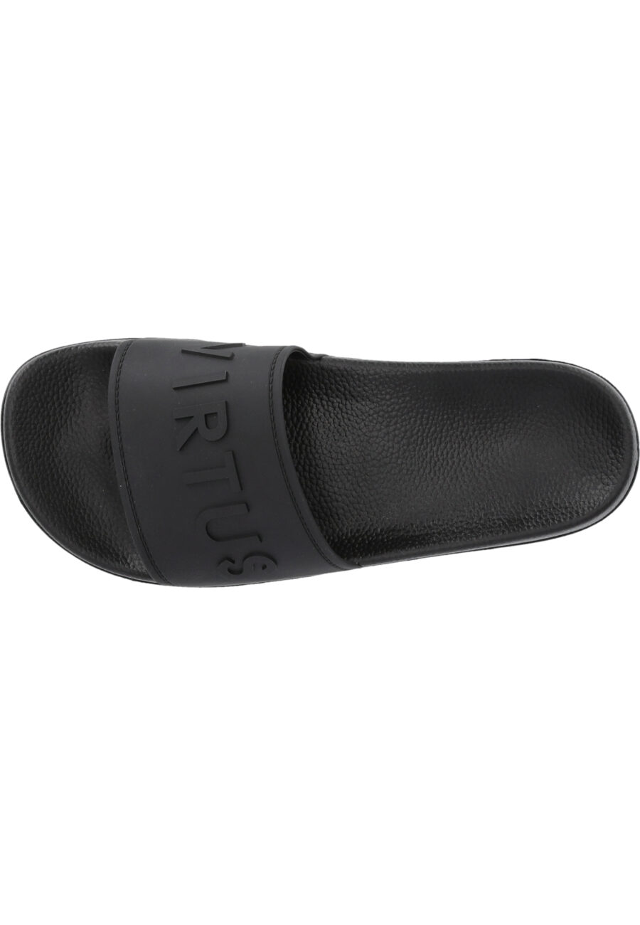 Virtus Sammi Comfortable Rubber Sandals, Black - Image 8