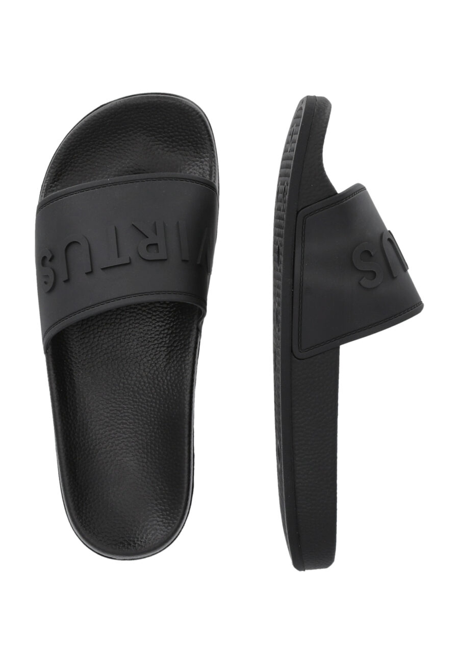 Virtus Sammi Comfortable Rubber Sandals, Black
