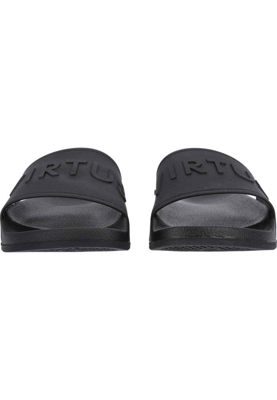 Virtus Sammi Comfortable Rubber Sandals, Black - Image 4