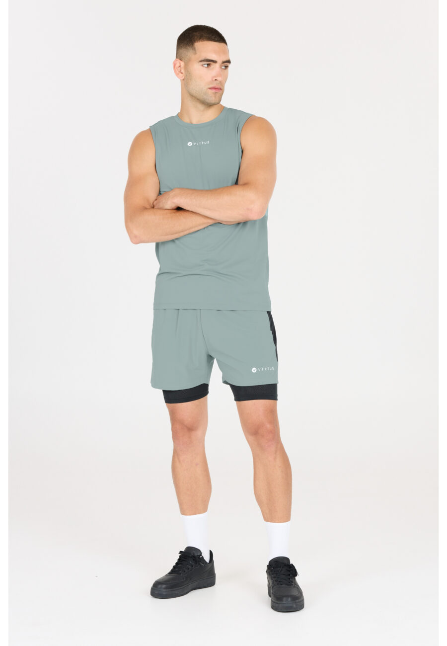 Virtus Roger Hyperstretch Sleeveless Tee, Stormy Sea
