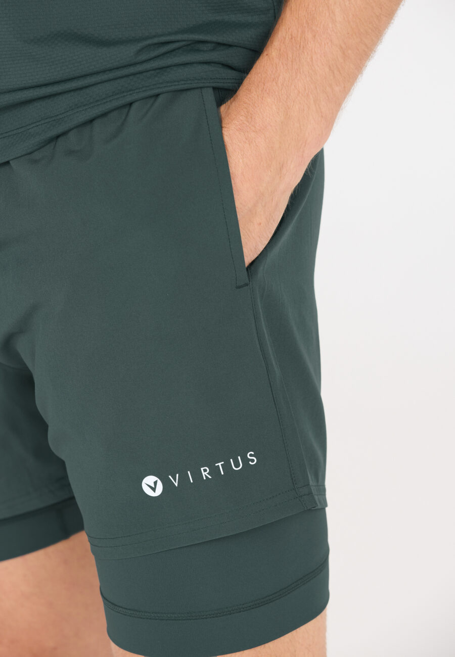 Virtus Zayne Versatile 2-in-1 Shorts, Dusty Forest - Image 4