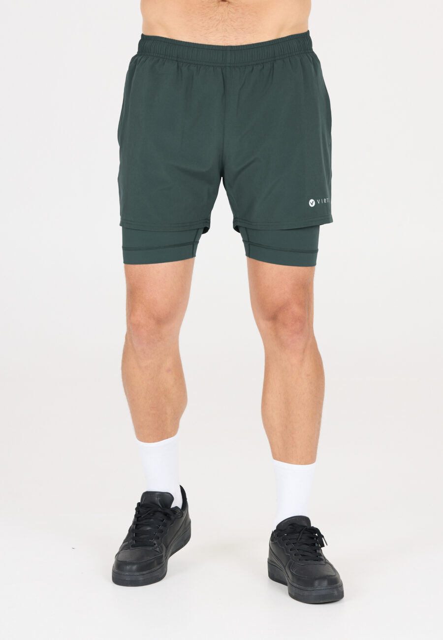 Virtus Zayne Versatile 2-in-1 Shorts, Dusty Forest