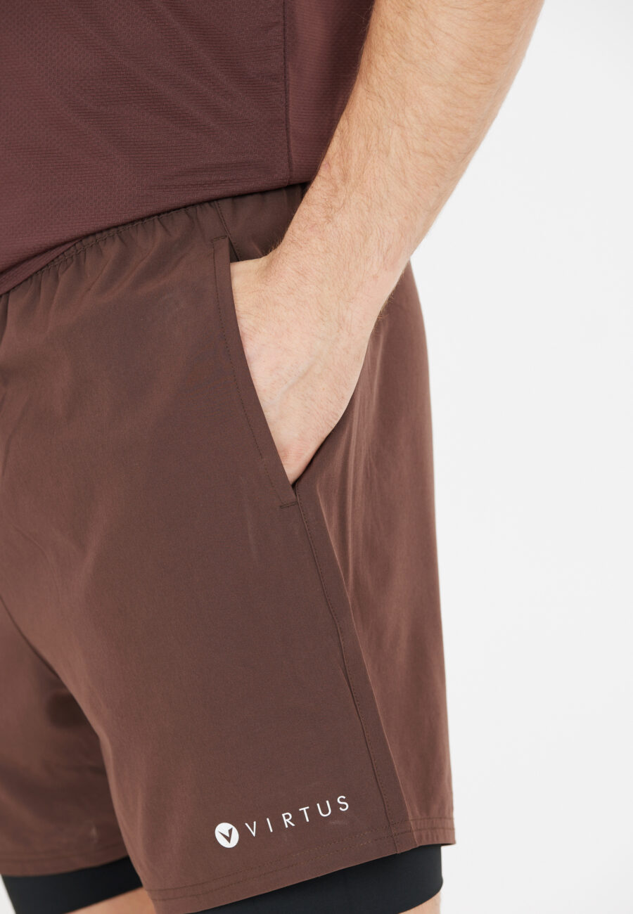 Virtus Zayne Versatile 2-in-1 Shorts, Puce - Image 3