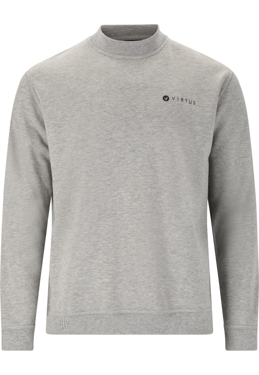 Virtus Dereck Eco-Friendly Crew Neck Sweatshirt, Light Grey Melange - Image 10