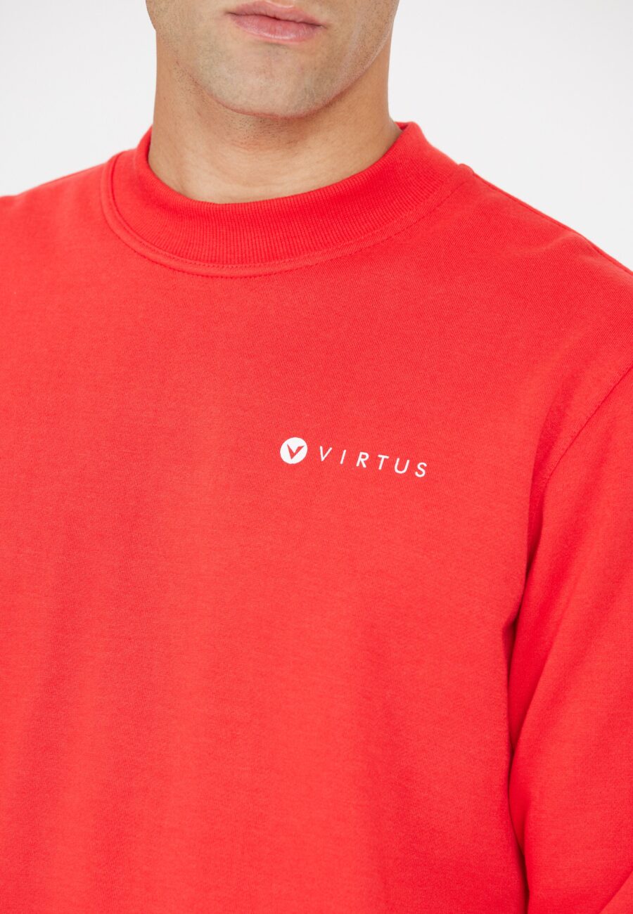 Virtus Dereck Eco-Friendly Crew Neck Sweatshirt, Tomato - Image 6