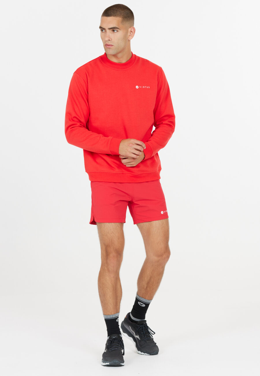 Virtus Dereck Eco-Friendly Crew Neck Sweatshirt, Tomato - Image 4