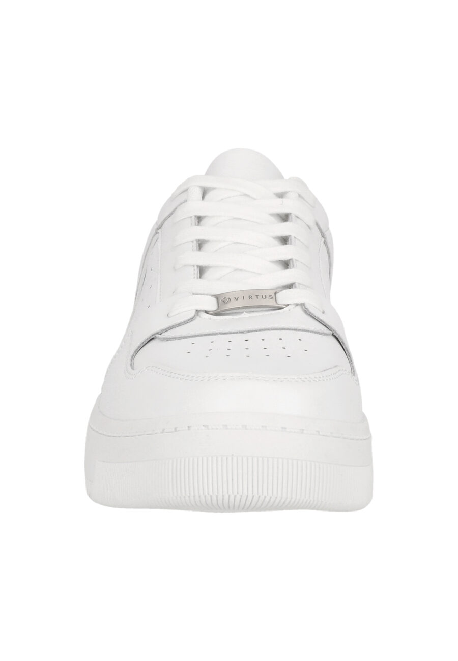 Virtus Ewart Premium Leather Sneakers, White Solid - Image 15