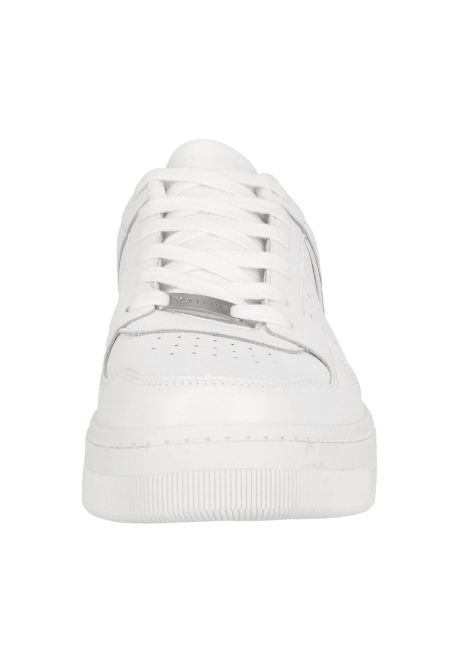 Virtus Ewart Premium Leather Sneakers, White Solid - Image 9