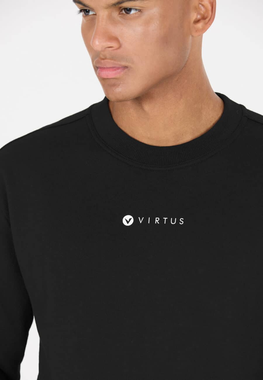 Virtus Deran Recycled Crew Neck Sweatshirt, Black - Image 6