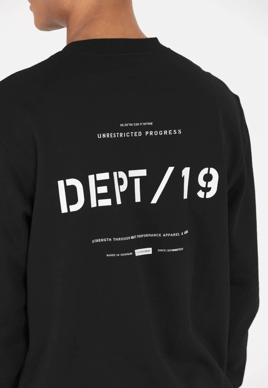 Virtus Deran Recycled Crew Neck Sweatshirt, Black - Image 4