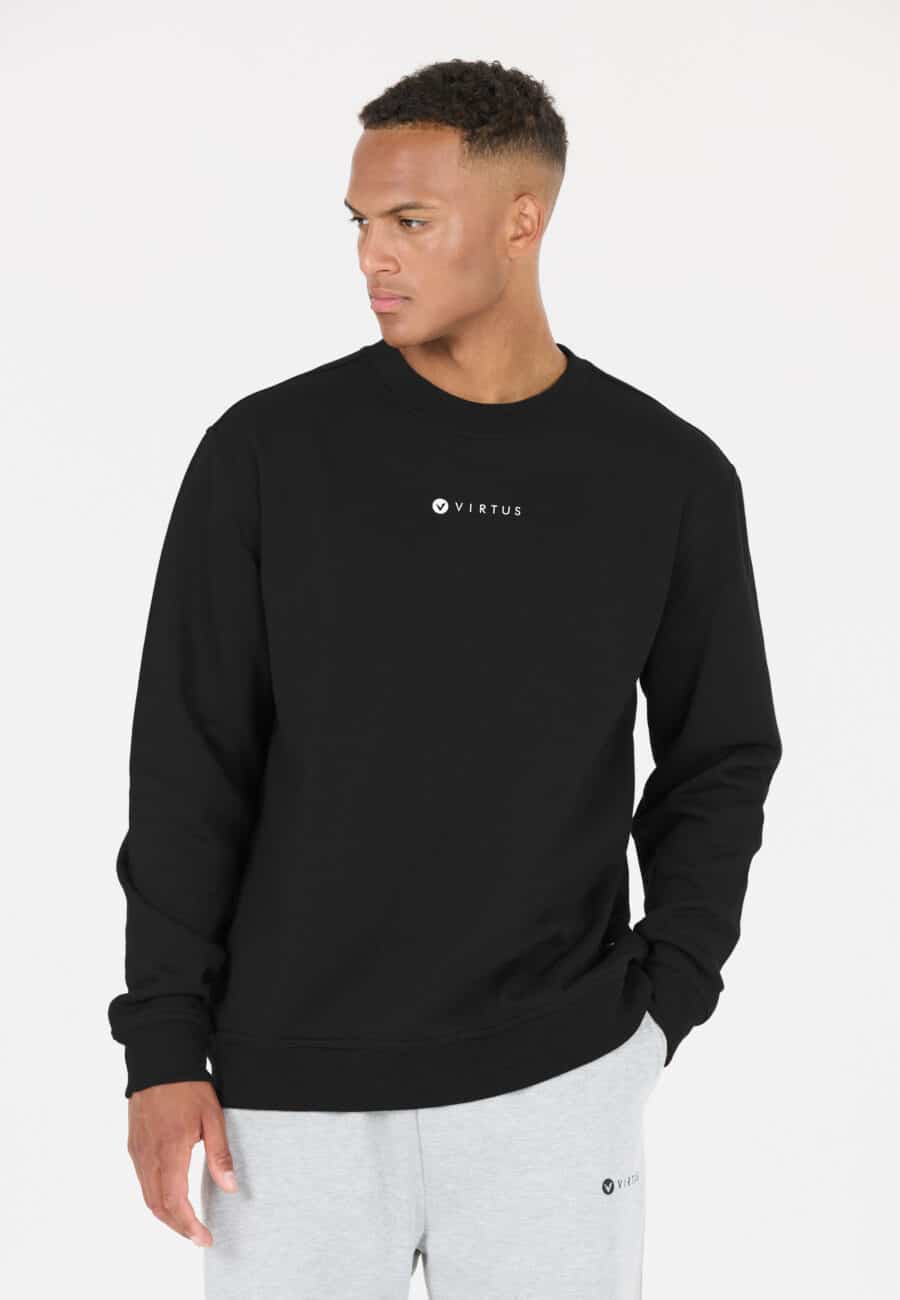 Virtus Deran Recycled Crew Neck Sweatshirt, Black - Image 3