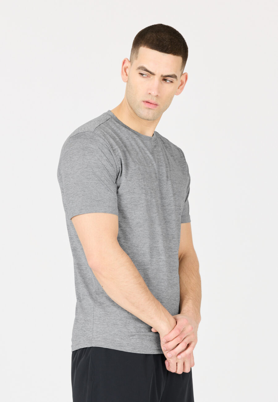 Virtus Beed Short Sleeve T-Shirt, Mid Grey Melange - Image 3
