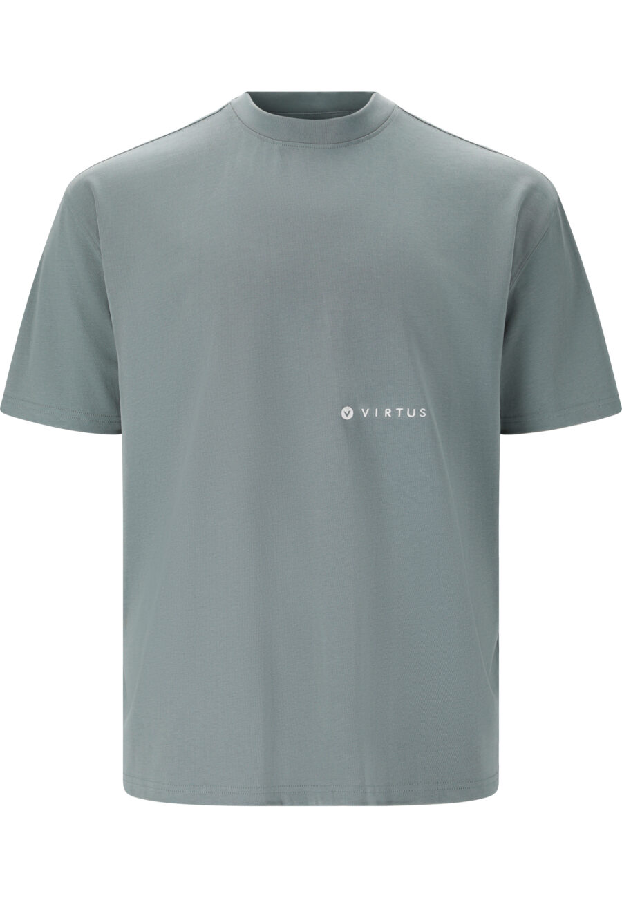 Virtus Josephy Short Sleeve Cotton T-Shirt, Stormy Sea - Image 4