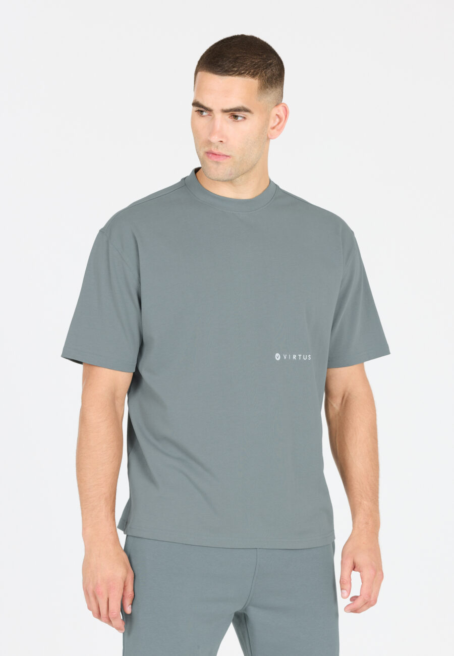Virtus Josephy Short Sleeve Cotton T-Shirt, Stormy Sea