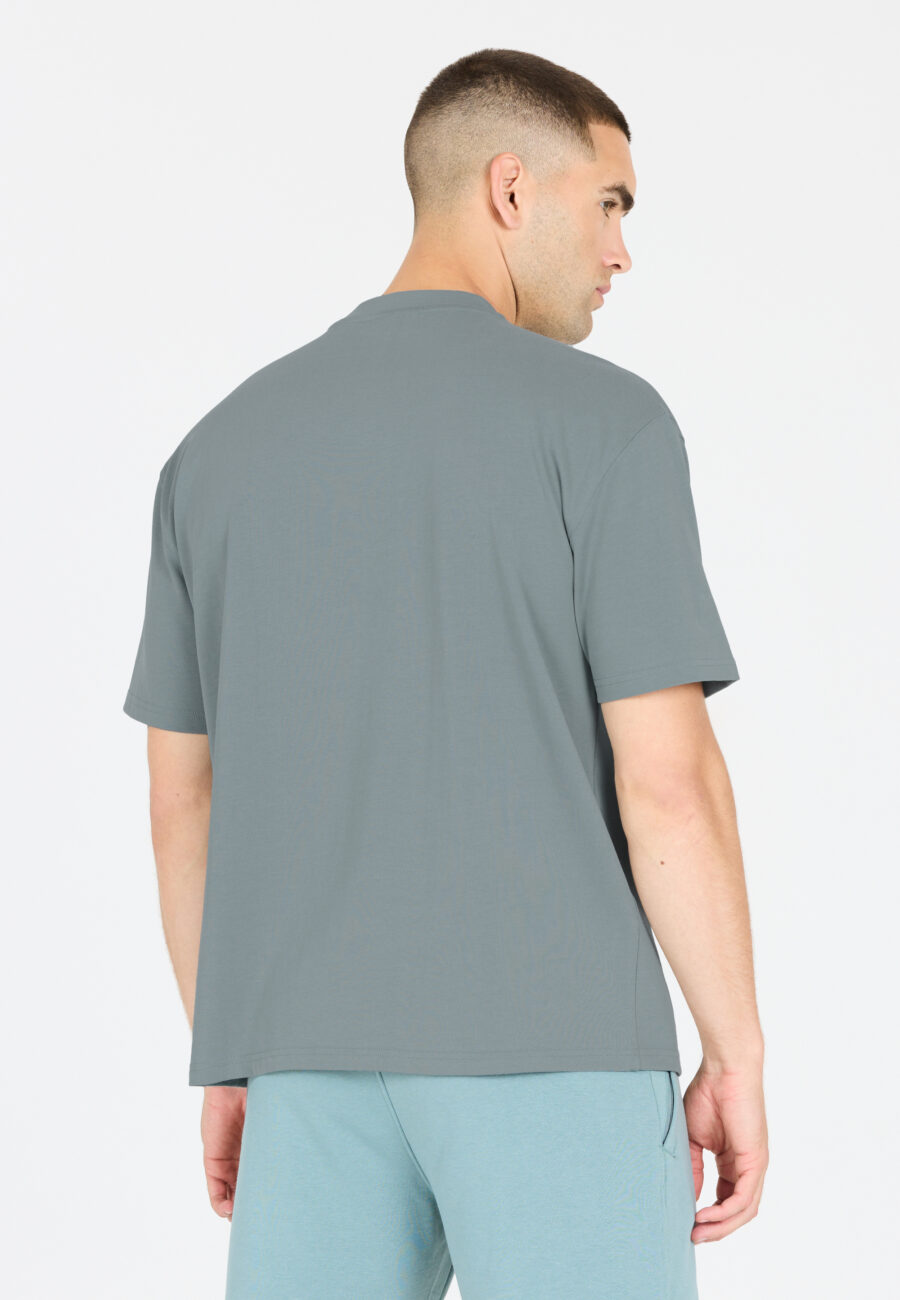 Virtus Josephy Short Sleeve Cotton T-Shirt, Stormy Sea - Image 3