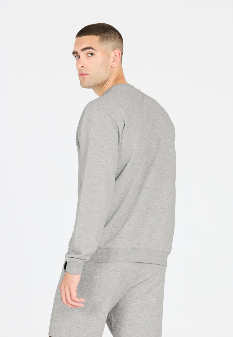 Virtus Kayden Comfortable Crew Neck Sweatshirt, Light Grey Melange - Image 4
