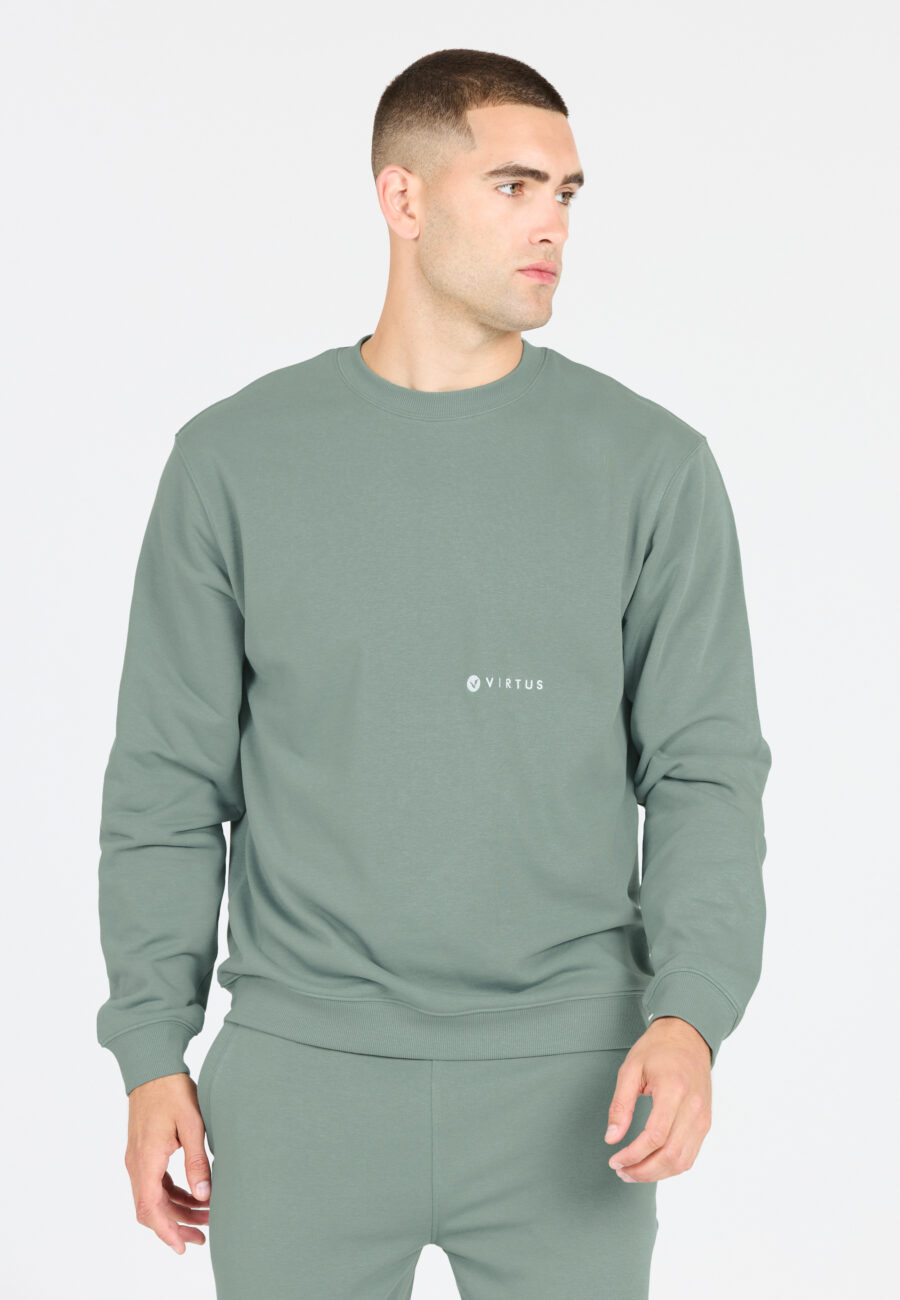 Virtus Kayden Comfortable Crew Neck Sweatshirt, Stormy Sea