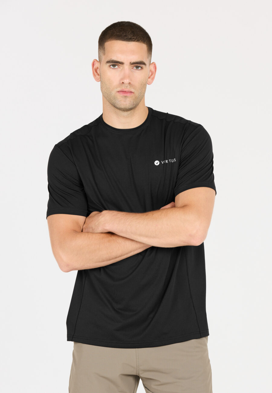 Virtus Finnian Stylish Short Sleeve T-shirt, Black - Image 3