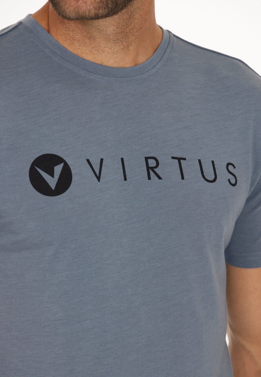 Virtus Edwardo Short Sleeve Logo T-shirt, Flint Stone - Image 5