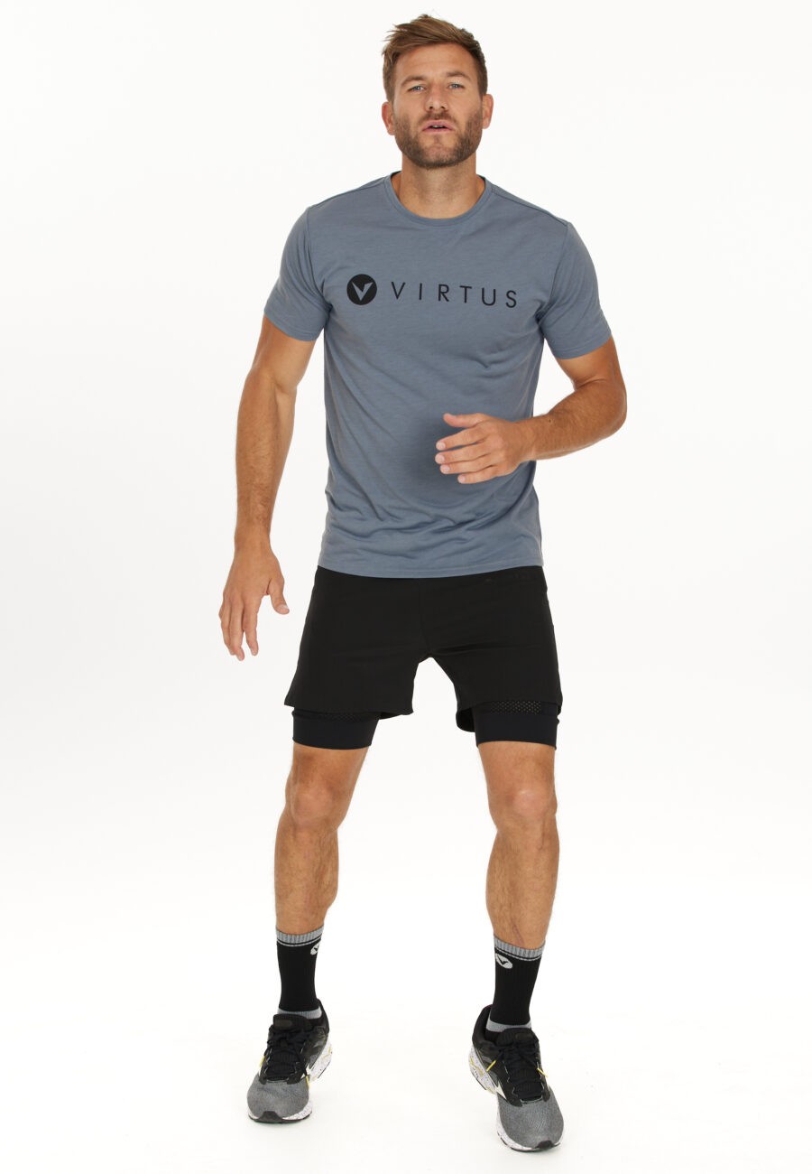 Virtus Edwardo Short Sleeve Logo T-shirt, Flint Stone - Image 4