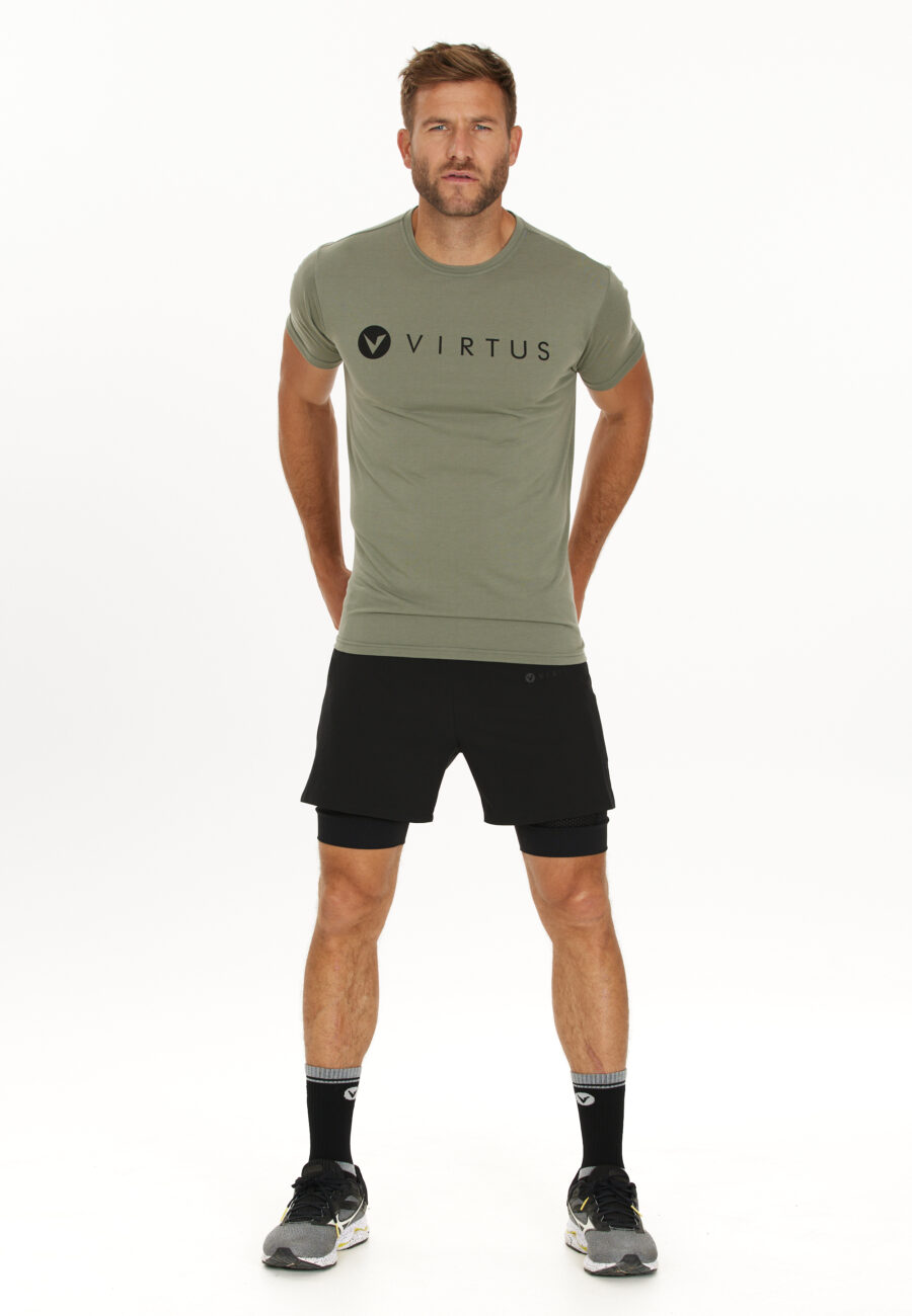 Virtus Edwardo Short Sleeve Logo T-shirt, Smoked Sage - Image 4
