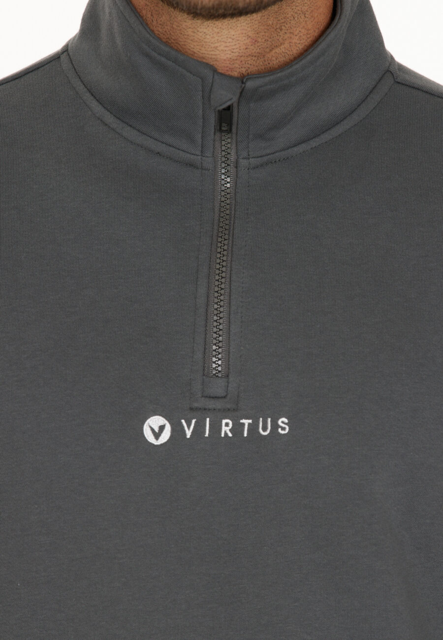 Virtus Hotown Stylish Half Zip Sweatshirt, Dark Shadow - Image 5