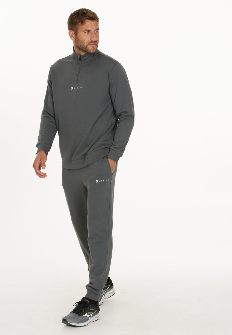 Virtus Hotown Stylish Half Zip Sweatshirt, Dark Shadow